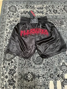 Size S- Pleasure Boxing Shorts Anytime Anything - Black - Picture 1 of 10