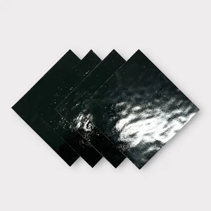 4 Pack Black Opaque COE 96 Fusible Glass Sheets / Mosaic Squares - Picture 1 of 2