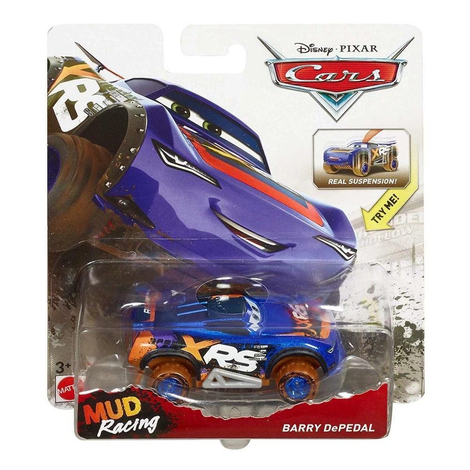 Mattel Disney Pixar Cars Xtreme Racers Mud Corsa Barry Depedal GBJ41 - Immagine 1 di 1