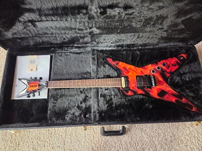 ~ USA ~ 1 of 2 ~ Dean Dime o Flame Dimebag Darrell Pantera Electric Guitar ML - Image 1 of 4