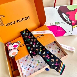 Louis Vuitton Takashi Murakami LV x TM BB Bandeau Scarf Monogram Multicolor - Picture 1 of 10