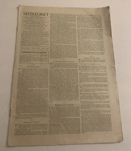 Antique 1900s Needlecraft Newspaper Magazine Paper Collectible Original - Picture 1 of 8