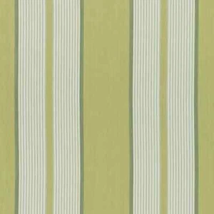 Schumacher Cotton Stripe Fabric - Summerside Stripe / Pear 4.80 yds 3486001 - Imagen 1 de 1