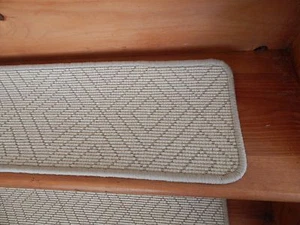 13 = STEPS 9" X 27" Tufted WOOL JUTE Carpet Stair Treads. - Picture 1 of 5