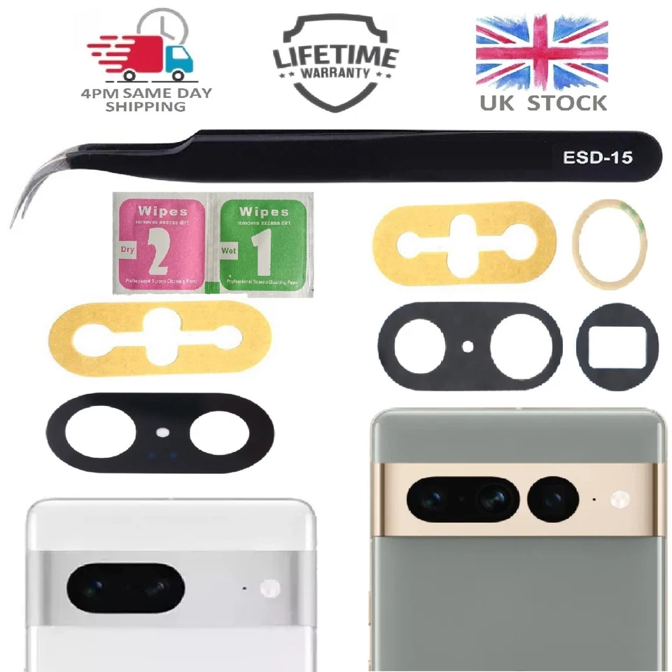 For Google Pixel 7 / 7 Pro  Camera Lens Glass Replacement Back Rear Lens & Tools - Image 1 of 1