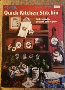 Leisure Arts Counted Cross Stitch Leaflet - Quick Kitchen Stitchin - Picture 1 of 11