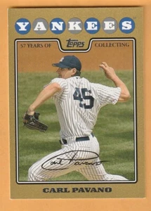Carl Pavano New York Yankees 2008 Topps Update Gold Border #UH234 /2008 14F - Picture 1 of 2