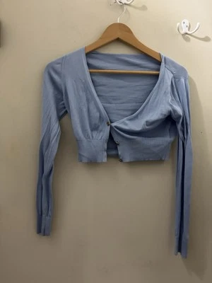 Versace Essential Cárdigan Recortado US 4 Azul Foto 1 de 4