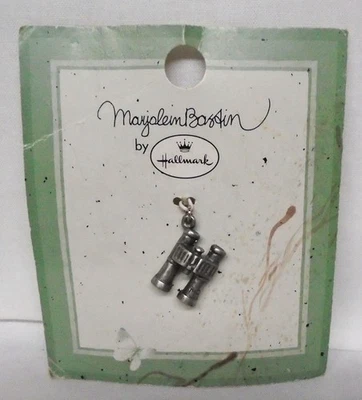 Hallmark Marjolein Bastin Pewter Charm Binoculars 1999 On Back Card Unused - Image 1 of 3