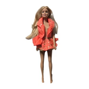 1992 Hollywood Hair Teresa Barbie Orange Gold Jacket Skirt Fashionista Doll C93 - Picture 1 of 19