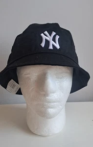 New Era Black Bucket Hat Large 100% Cotton Unisex Streetwear Cap - New w/Tags - Picture 1 of 6