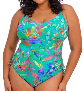 Elomi Toyama Tides Swimsuit Jade Green Size 34G 34GG 12 Non Wired 802243 New - Picture 1 of 12