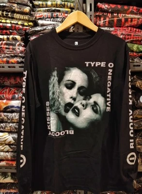 Unisex TYPE O NEGATIVE - BLOODY KISSES Black Long Sleeve Tshirt DTF REPRINT - Image 1 of 4