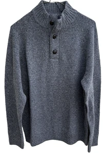 UNTUCKit Donegal Herren Pullover Knopfleiste Pullover Grau Sweater - Medium - Bild 1 von 8