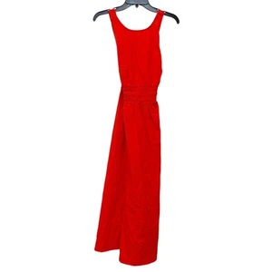 A New Day Women's Red Maxi Smocked Waist Sleeveless Dress Size S - Picture 1 of 4