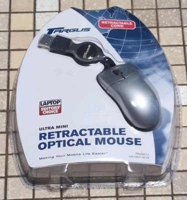 Targus Retractable Ultra Portable Laptop Mouse PAUM01U Mini Optical Mouse New - Image 1 of 2
