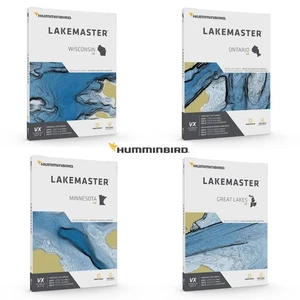 Humminbird LakeMaster V1.0 Fish Finder Lake-Depth Maps 🎣Choose Your Region🎣 - Picture 1 of 5