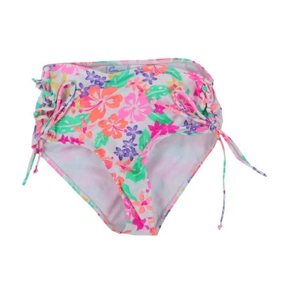 California Waves Juniors Women's Bikini Bottoms High Waist Side Tie White M New - Image 1 of 2