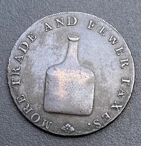 Norwich More Trade Fewer Taxes Half Penny Token Copper Trade Coin Lot H24 - Picture 1 of 3