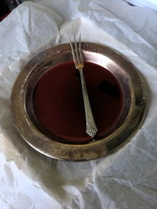 Antique Oneida Silversmith Heirloom 2 Pc Relish Set In A Damask Rose Pattern - Picture 1 of 8