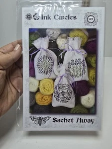 Sachet Away - Ink Circles - Cross Stitch Pattern Chart - Picture 1 of 2