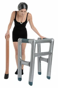 ADULTS OLD LADY GREY GRANNY 5 PCS SET WOMENS HALLOWEEN FANCY DRESS COSTUME LOT - Picture 1 of 7