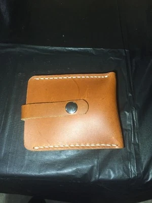 Кожаный держатель для визитных карточек ручной работы - Изображение 1 из 4