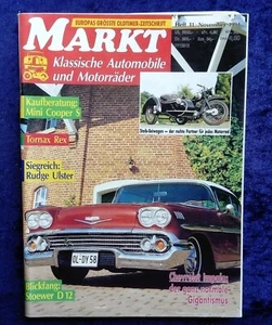 Oldtimer Markt 11.1991 Mini Cooper S, Steib Seitenwagen, Chevrolet Impala - Bild 1 von 6