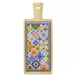 Portuguese Multicolor Ceramic Tile Tray – Azulejo Tile Design - Picture 1 of 2