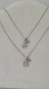 COLLANA CIONDOLO BEBE' BIMBO BIMBA PAVE' CON INIZIALE IN ARGENTO 925 CHARMS - Foto 1 di 6