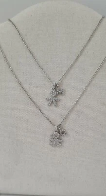 COLLANA CIONDOLO BEBE' BIMBO BIMBA PAVE' CON INIZIALE IN ARGENTO 925 CHARMS - Immagine 1 di 4