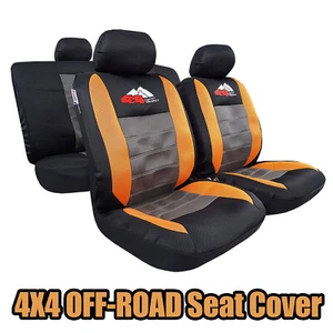 Mesh Car Seat Cover Orange 4X4 Off-Road Universal For Toyota Ford Mazda Nissan - Picture 1 of 3
