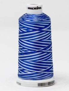 Madeira Classic Rayon 40, #2038 BLUE OMBRE 1000m Variegated Embroidery Thread - Imagen 1 de 1