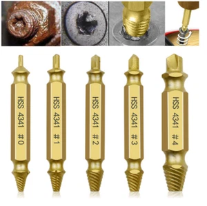 5pcs Damaged Screw Extractor Speed Out Drill Bits Tool Broken Bolt Remover - Picture 1 of 3