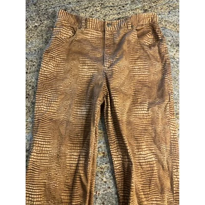 Pantalones informales Lauren Ralph Lauren con estampado animal marrón talla 14 Kenia Mob Boss Java Foto 1 de 4