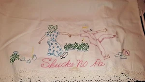 Una federa "Schucks No Pa" HM cotone all'uncinetto 21 x 34 - Foto 1 di 4