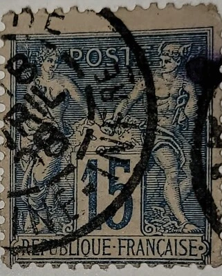 France Stamped 15c (1878) - Scott #  - Image 1 of 2