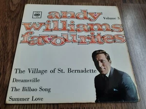 ANDY WILLIAMS - FAVOURITES 7" EP 1965 CBS RECORDS - Picture 1 of 5