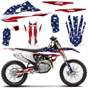 Graphics Stickers Decals for KTM SX SXF 125 150 250 350 450 19-22 Stars&Stripes - Picture 1 of 2