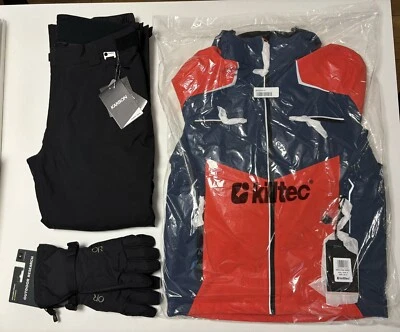 Chaqueta de esquí KILLTEC, pantalones de nieve de carbono, guantes de investigación al aire libre -- talla pequeña Foto 1 de 4