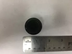 Vintage KN-2 schwarz Bakelit rund gerändelt Rock Knopf - Bild 1 von 5