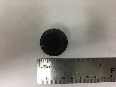 Vintage KN-2 Black Bakelite Round Knurled Skirted Knob  - Image 1 of 4