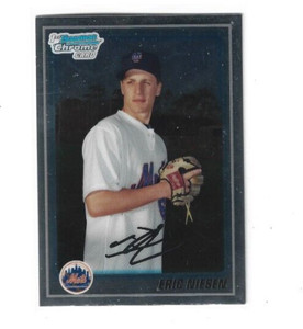 2020 bowman chrome 1st Rookie Eric Niesen New York Mets