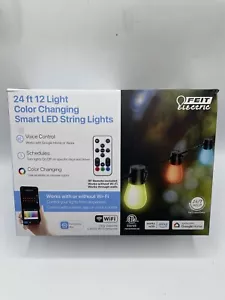 Feit Electric 24 ft 12 Light String Lights Voice & Remote Control Multicolored - Picture 1 of 3