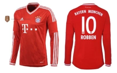 Trikot Adidas FC Bayern 2013-2014 Home Langarm WC - Robben 10 [S-XXL] FCB - Bild 1 von 3