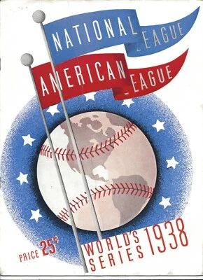 1938 World Series program Chicago Cubs New York Yankees unscored Gehrig DiMaggio - Image 1 of 4