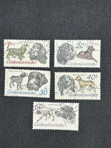 Czechoslovakia Ceskoslovensko 5 Stamps Dogs Hounds 1973 Franked - Picture 1 of 12