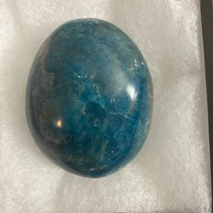 132,9 g, 2,4 Zoll x 1,9 x 1,2 Zoll, natürlicher blauer Apatit Palmenstein polierter Heilstein - Bild 1 von 4