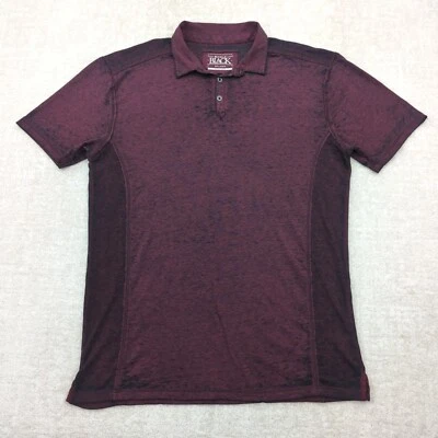 Buckle Black Great Escape Burnout Polo Shirt Mens 2XL XXL Maroon Lightweight - Image 1 of 4