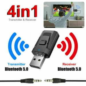 Nadajnik Bluetooth 5.0 Odbiornik 4 w 1 Bezprzewodowy adapter nadajnika audio USB Aux - Zdjęcie 1 z 12